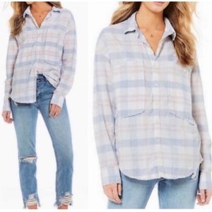 FREE PEOPLE LOVELAND PLAID SHIRT